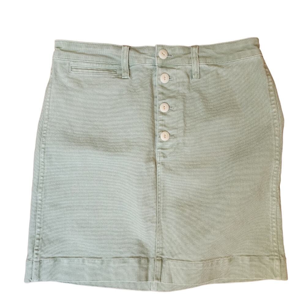 MADEWELL NEW GREEN BUTTON JEAN SKIRT SIZE 29
